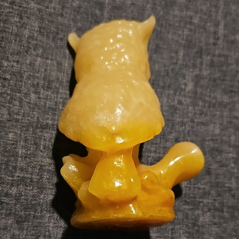 1970s Vintage Yellow Owl Candle With Eyes Never Used Home Decor Retro